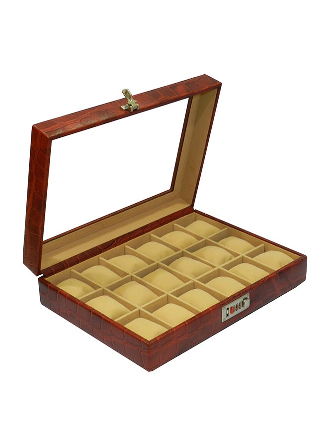 ليفراي صندوق منظم للساعات بغطاء زجاجي unisex - Image 1