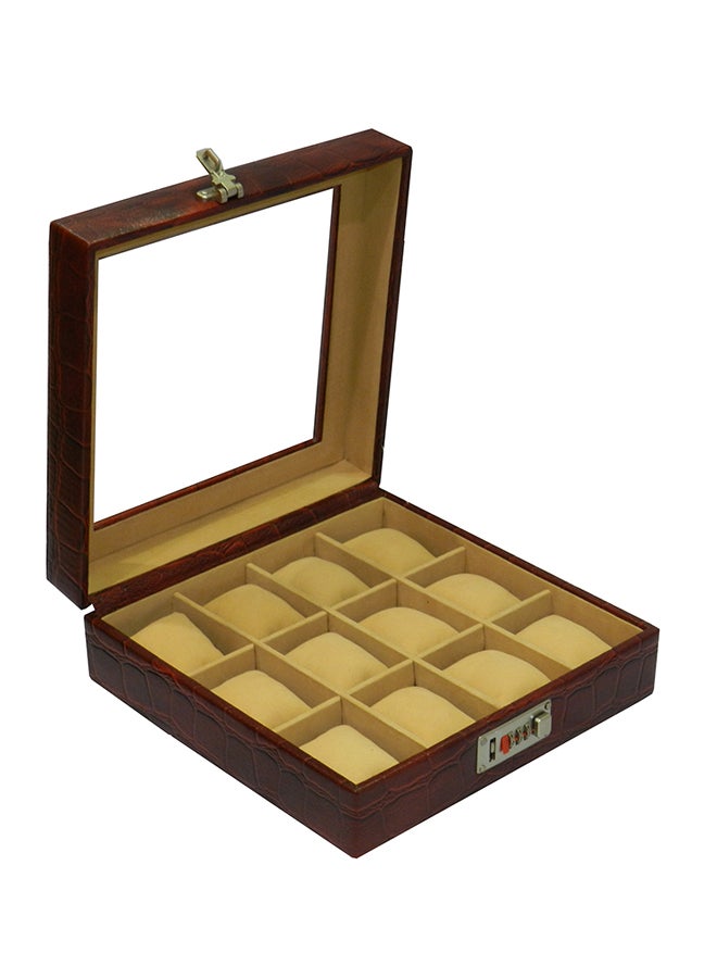 unisex Watch Organiser With Glass Top