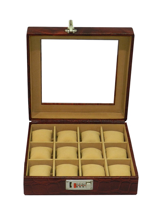 unisex Watch Organiser With Glass Top