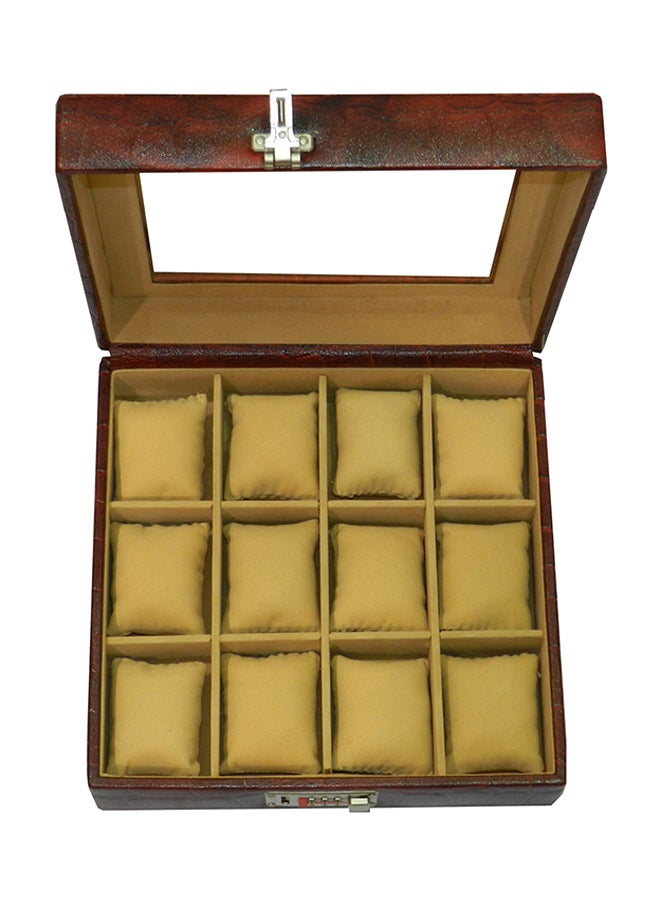 unisex Watch Organiser With Glass Top
