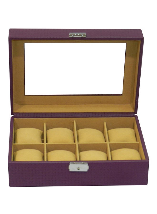 LAVERI LEATHER - unisex Watch Organiser With Glass Top - Image 1