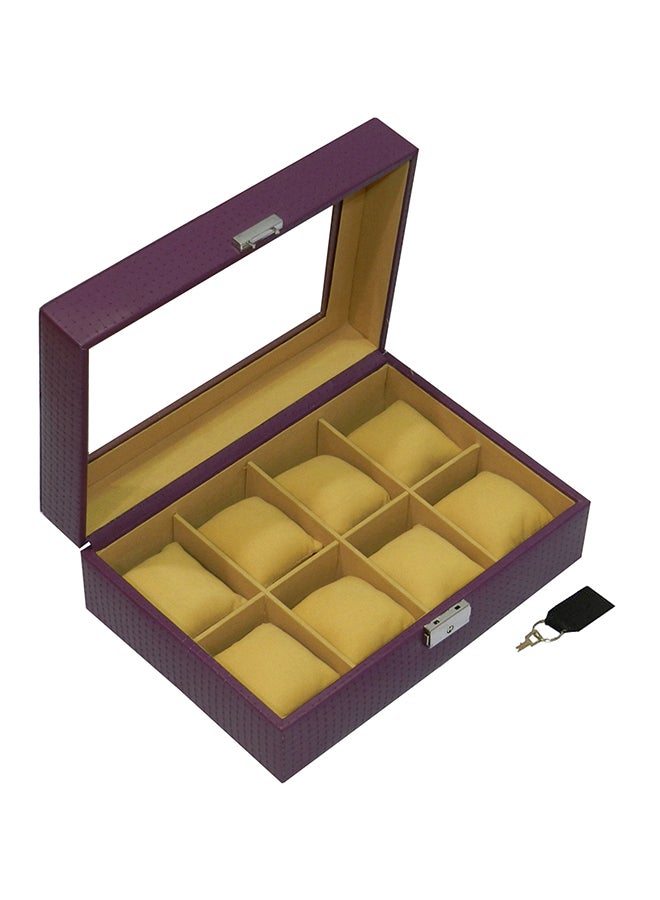 LAVERI LEATHER - unisex Watch Organiser With Glass Top - Image 1