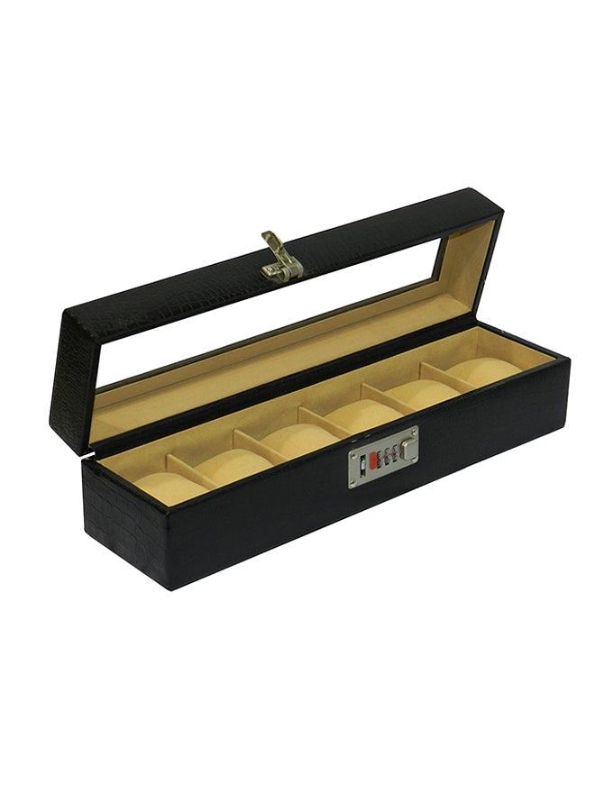 LAVERI LEATHER unisex Watch Organiser With Glass Top - Image 1