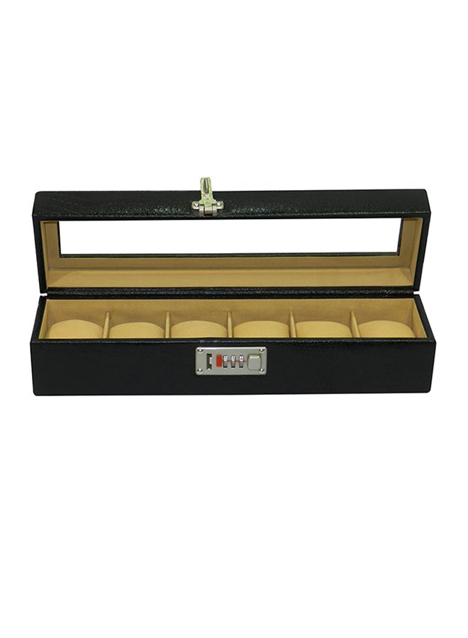 LAVERI LEATHER unisex Watch Organiser With Glass Top - Image 2