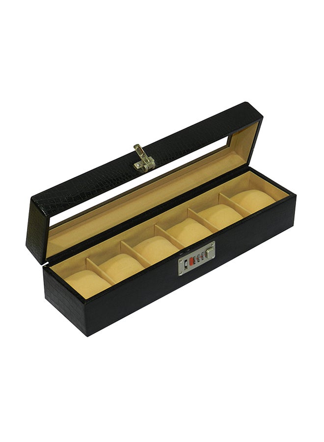 LAVERI LEATHER unisex Watch Organiser With Glass Top - Image 4