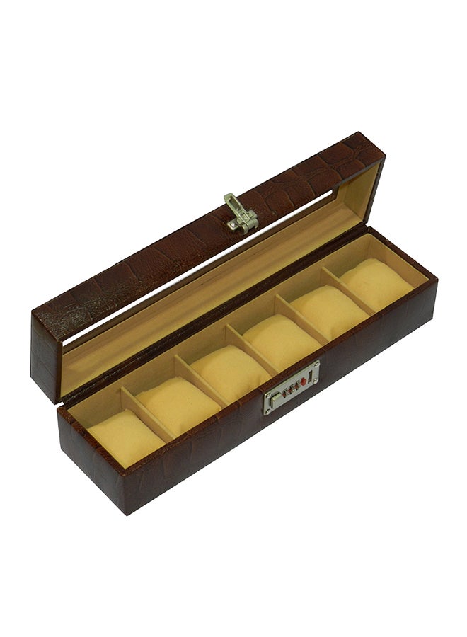 LAVERI LEATHER unisex Watch Organiser With Glass Top - Image 4