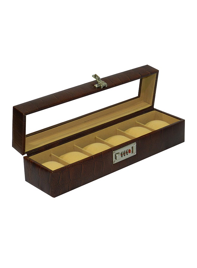 LAVERI LEATHER unisex Watch Organiser With Glass Top - Image 1