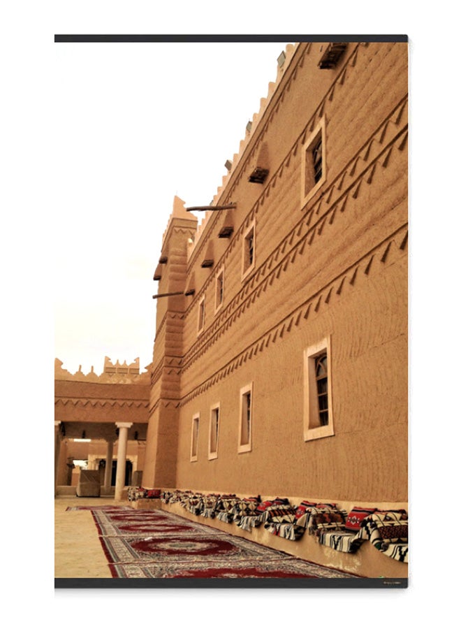 Atiq Canvas And Wood Framed Painting Artwork Multicolour 60x90cm - Image 1