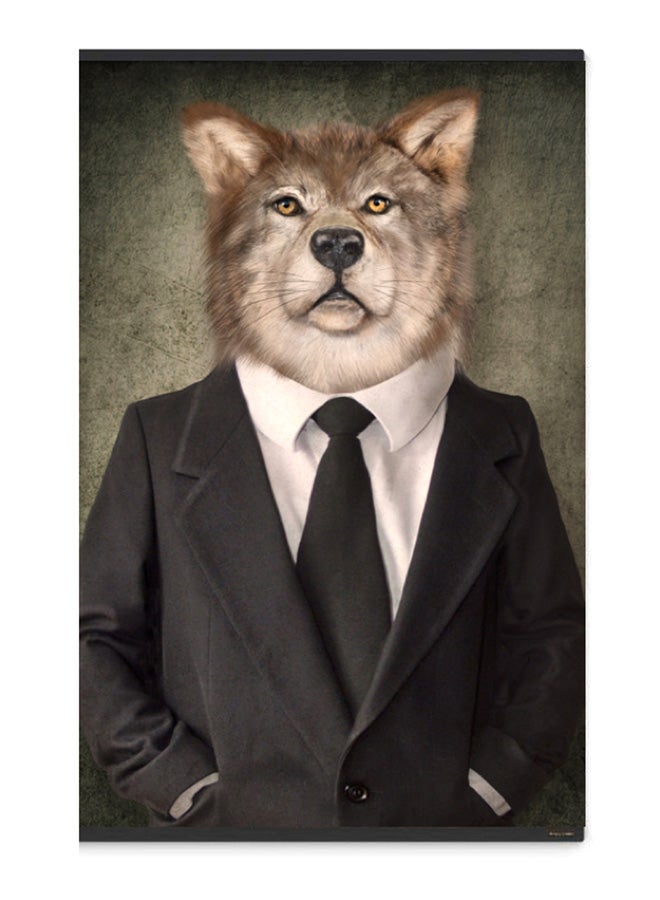 Atiq Canvas And Wood Framed Painting Artwork Multicolour 60x90cm - Image 1