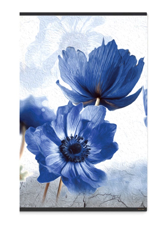 Atiq Canvas And Wood Framed Painting Artwork Blue 60x90cm - Image 1