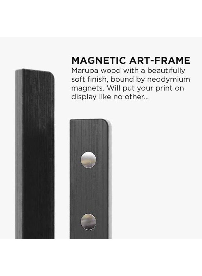Atiq Canvas And Wood Framed Painting Artwork Yellow 60x90cm  - Image 3