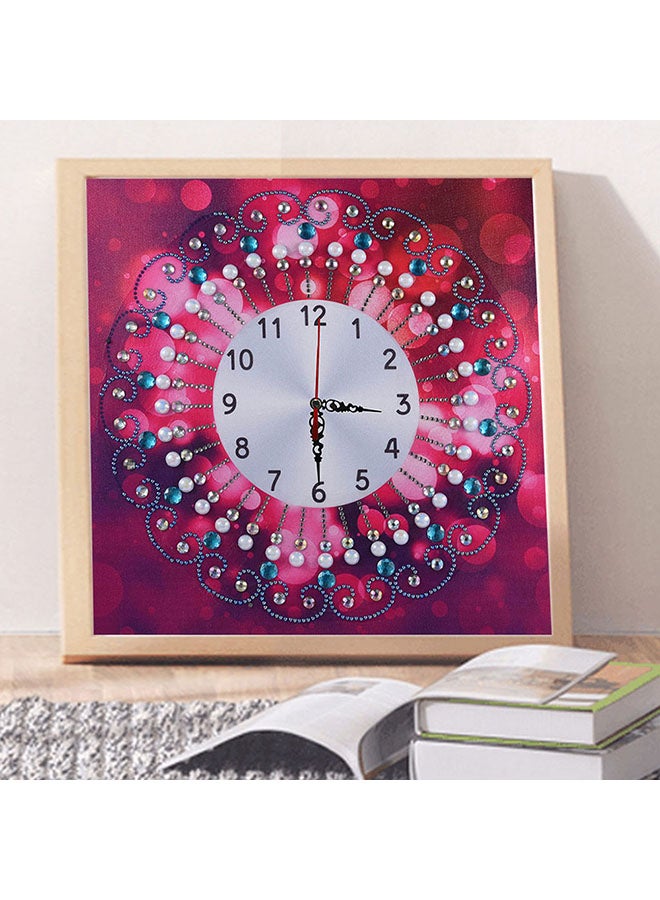 DIY 5D Watch Shape Diamond Painting For Wall Decoration Multicolour 35x35cm  - Image 1