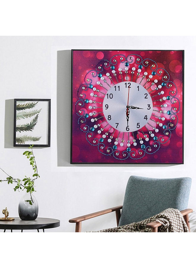 DIY 5D Watch Shape Diamond Painting For Wall Decoration Multicolour 35x35cm  - Image 2