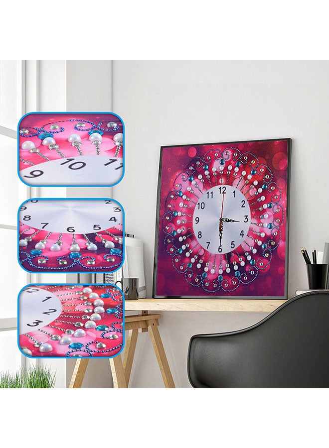 DIY 5D Watch Shape Diamond Painting For Wall Decoration Multicolour 35x35cm  - Image 3