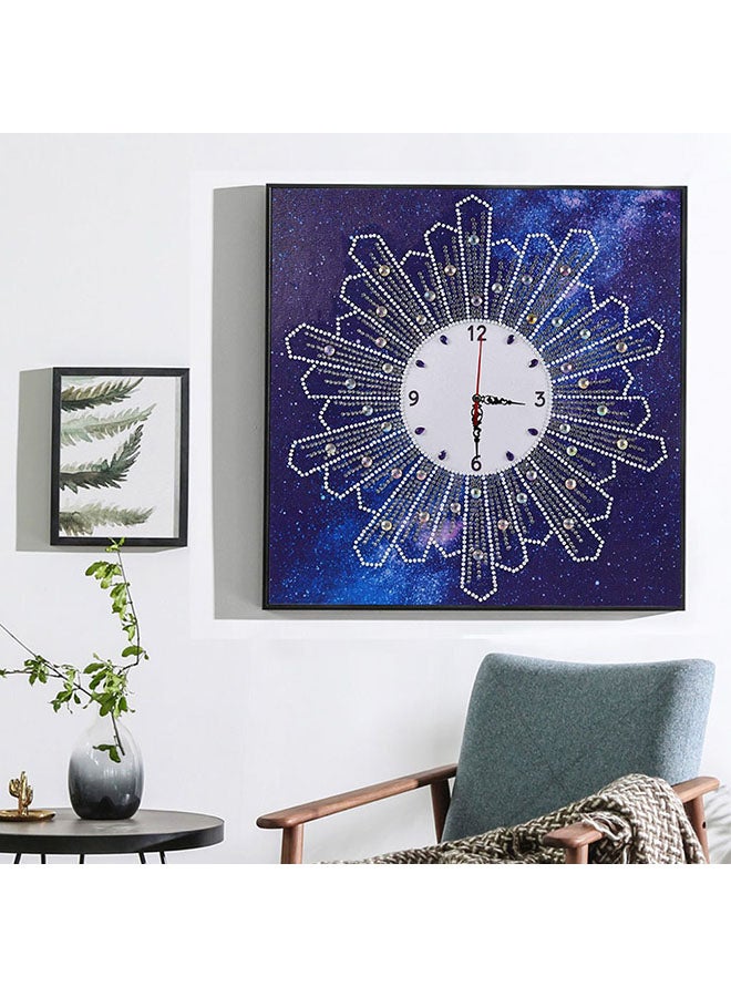 DIY 5D Watch Shape Diamond Painting For Wall Decoration Multicolour 35x35cm  - Image 2