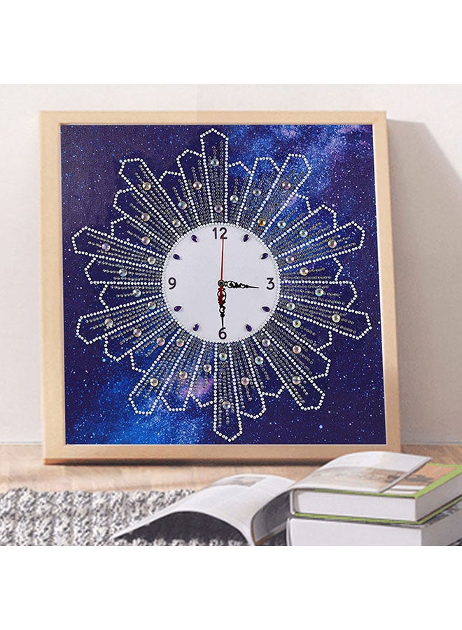 DIY 5D Watch Shape Diamond Painting For Wall Decoration Multicolour 35x35cm  - Image 1