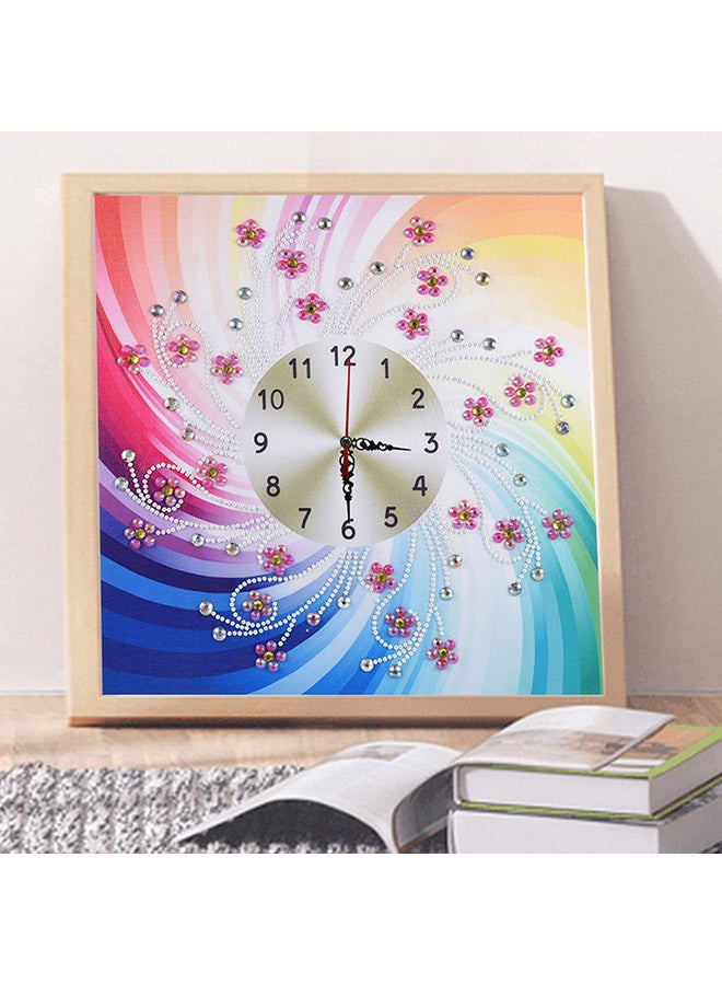 DIY 5D Watch Shape Diamond Painting For Wall Decoration Multicolour 35x35centimeter  - Image 1