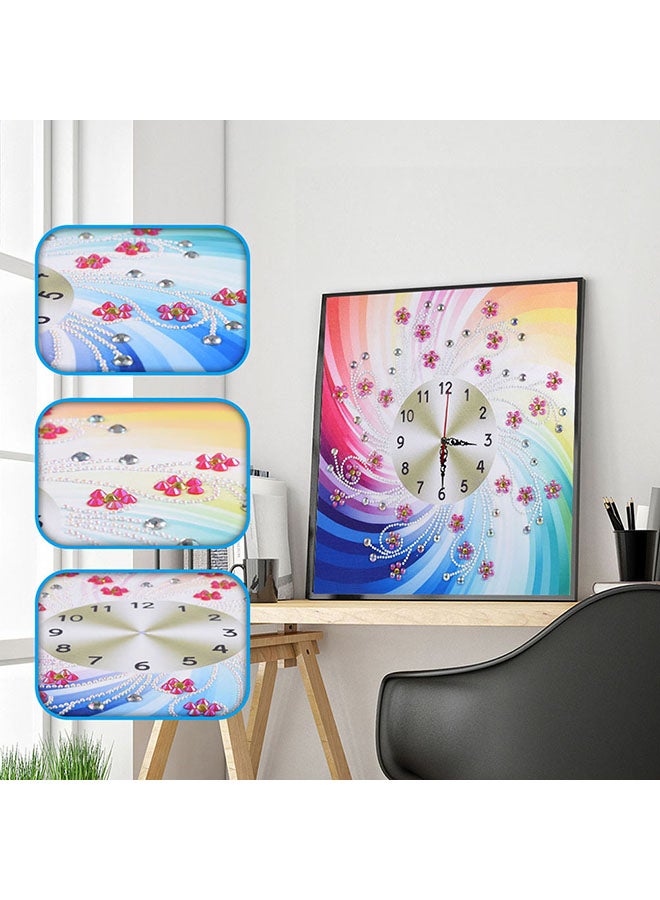 DIY 5D Watch Shape Diamond Painting For Wall Decoration Multicolour 35x35centimeter  - Image 3