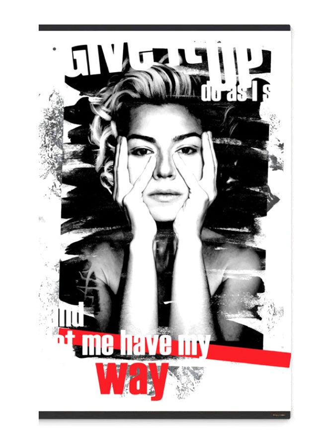 Atiq Canvas And Wood Framed Painting Artwork Multicolour 60x90cm - Image 1