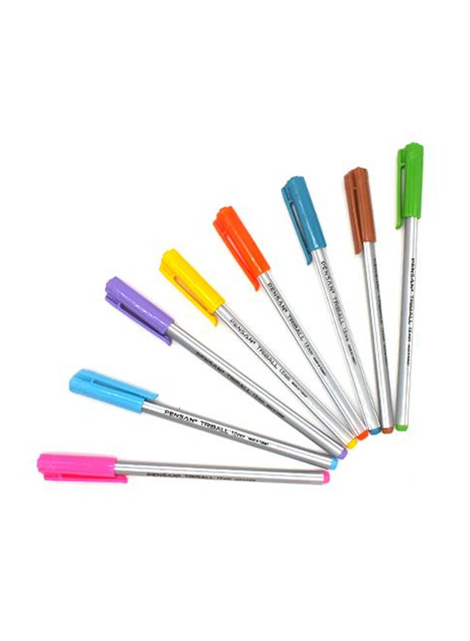 Pensan Set Of 8 Ballpoint Pen Multicolour  - Image 2