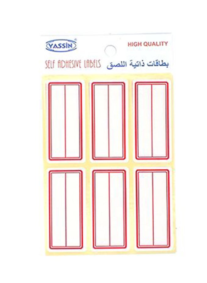 Yassin Self Adhesive Labels White 