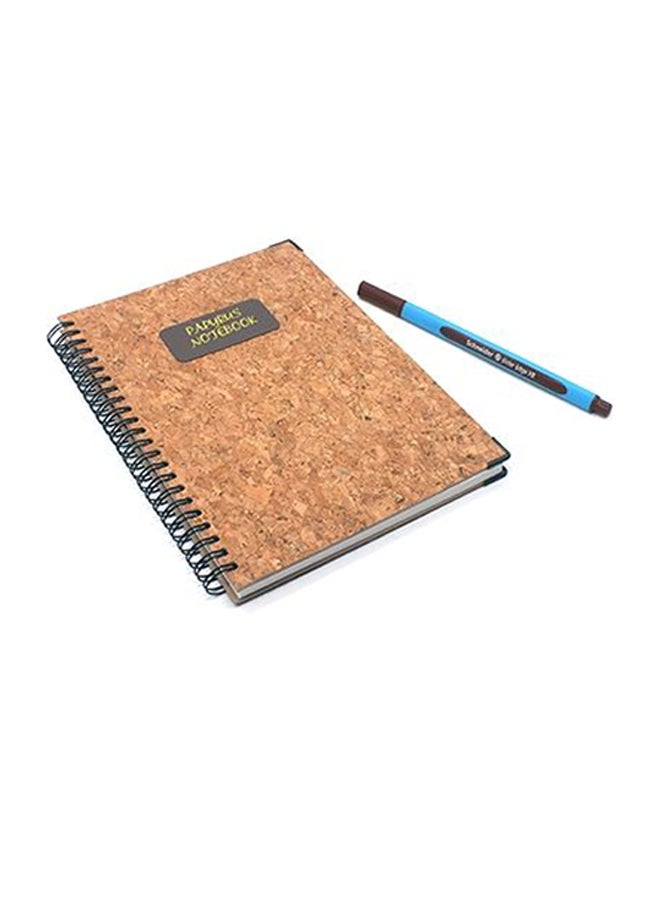 Yassin 96 Pages Wooden Notebook Brown  - Image 2