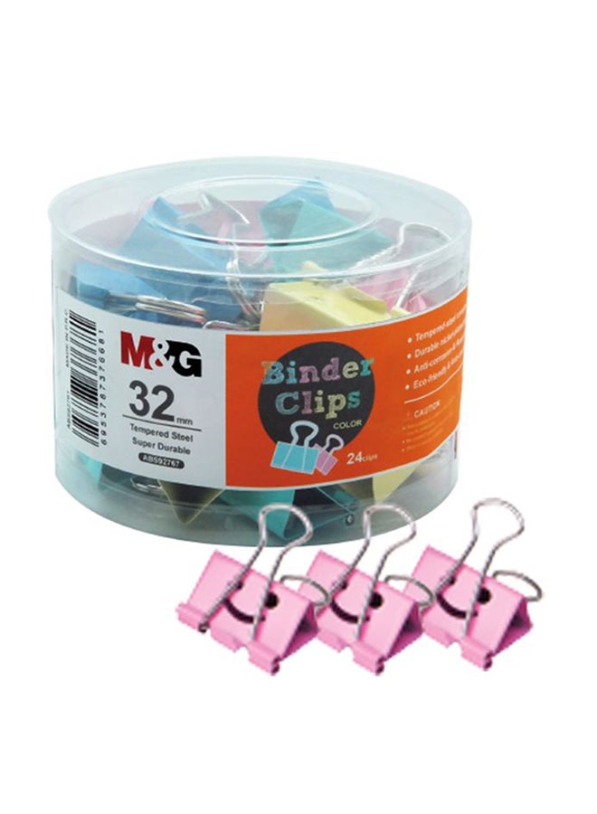 M&G 24-Piece Binder Clip Multicolour 