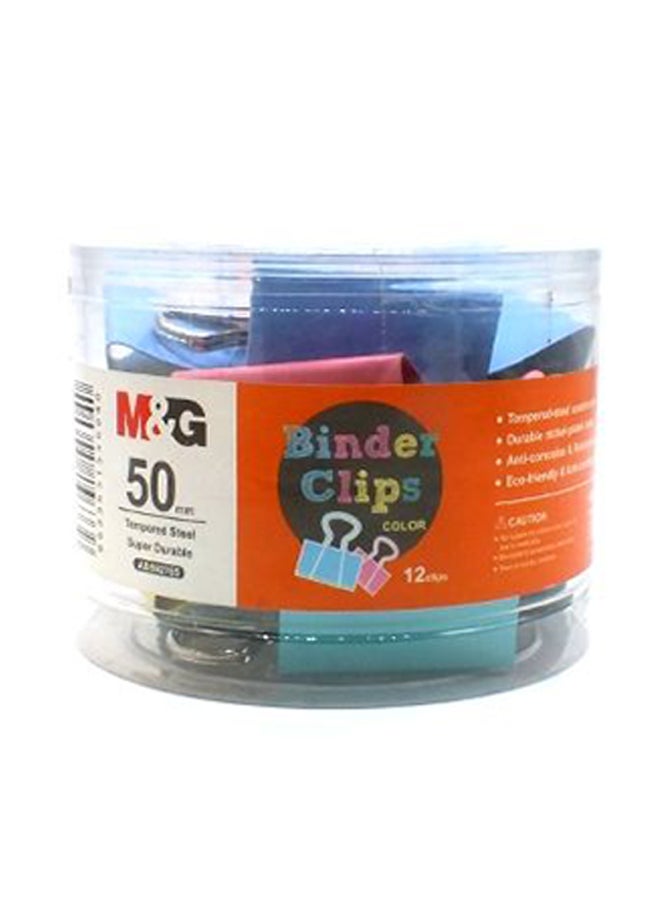 M&G 12-Piece Binder Clip Multicolour - Image 1