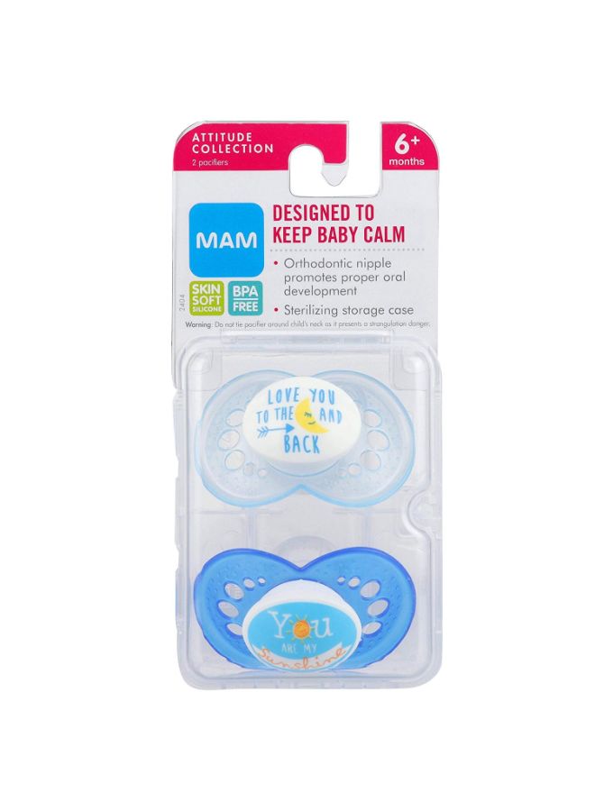 2-Piece Attitude Design Collection Pacifier