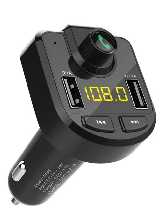 Bluetooth FM Transmitter With MP3 Player CZLY19062602 Black - Image 1