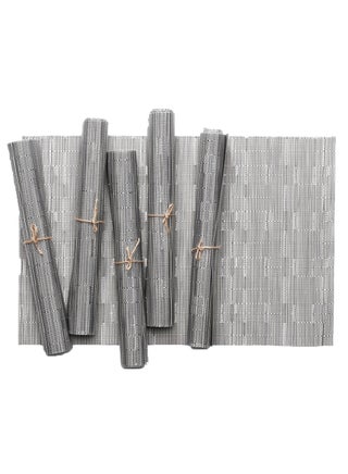 6-Piece Crossweave Placemat Set Grey 45 x 30centimeter - v1562852912/N27432801A_1