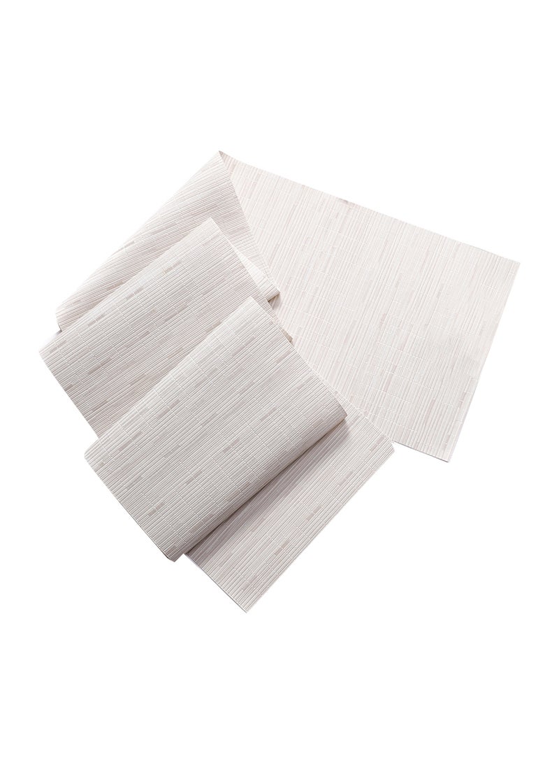 TD HOME Crossweave Washable Table Cloth White 180 x 30centimeter  - Image 1
