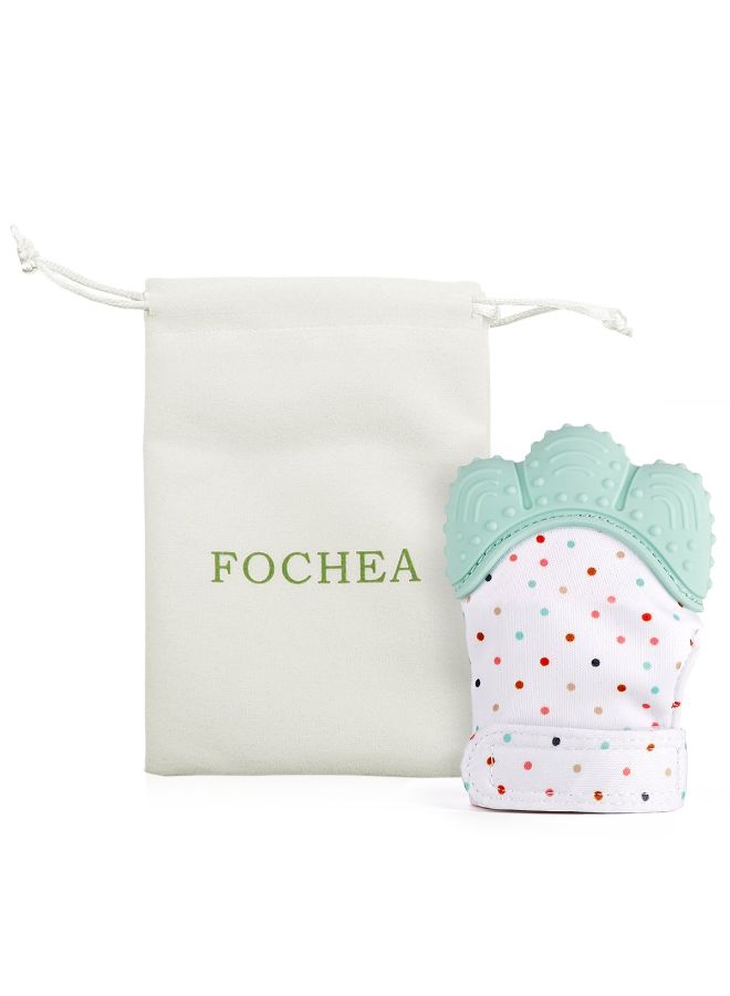 FOCHEA Pack Of 3 Self-Soothing Baby Teething Mitten Glove With Travel Bag - Image 1