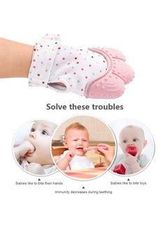Huifen Self-Soothing Silicone Baby Teething Mitten Glove  - Image 3