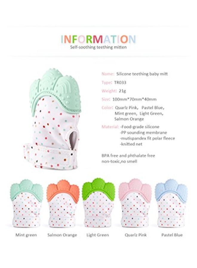 OPACC Self-Soothing Silicone Baby Teething Mitten Glove  - Image 3
