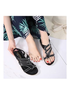 Open Teo Elastic Band Sandals Black - v1562857691/N27413796V_2