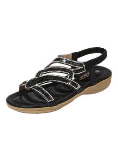 Open Teo Elastic Band Sandals Black