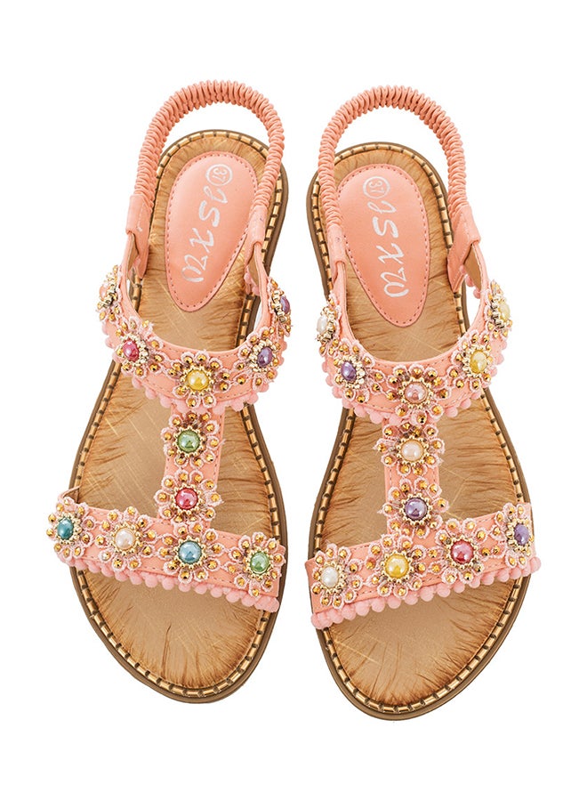 Generic - Open Teo Elastic Band Sandals Pink - Image 1