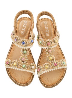 Generic Open Teo Elastic Band Sandals Beige  - Image 1
