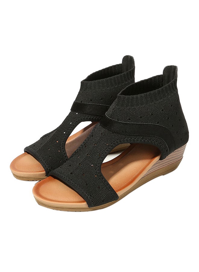 Open Teo Gladiator Lace-Up Sandals Black - Image 1