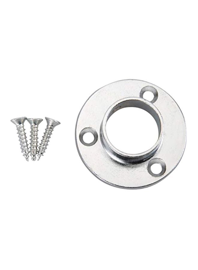 إم كاتس طقم دعائم شفة لتثبيت الأرفف لوصلة القضيب من 4 قطع فضي 0.75بوصة