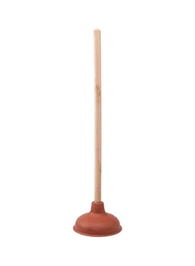 ACE Toilet Plunger With Wooden Handle Brown