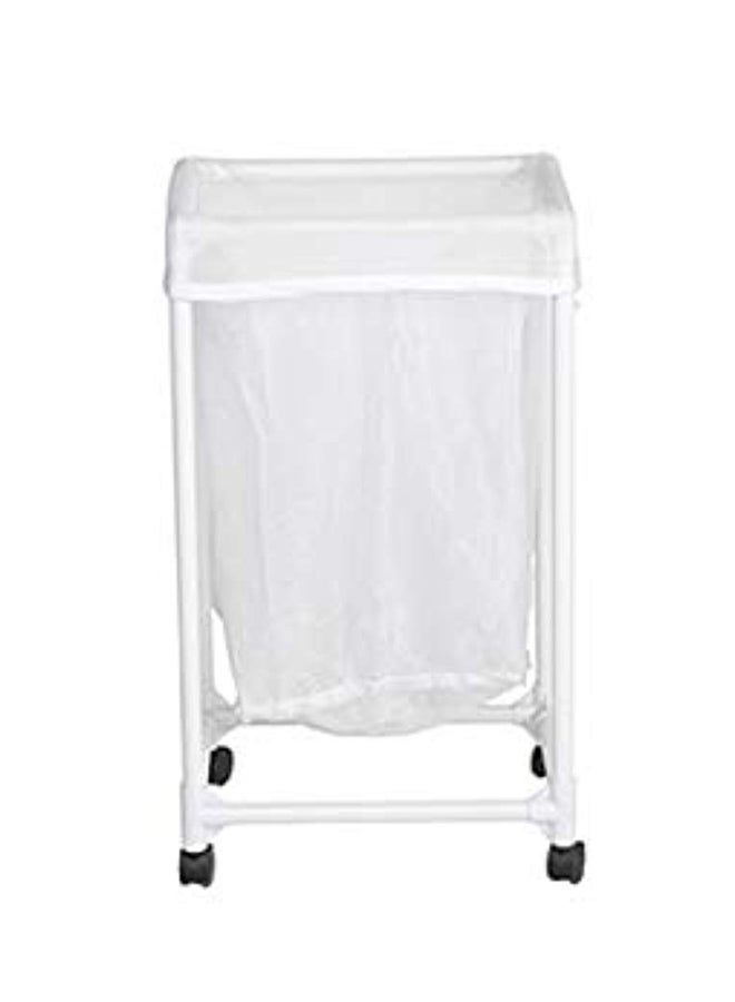 Laundry Sorter Single Bag White 40x30x70cm - Image 1