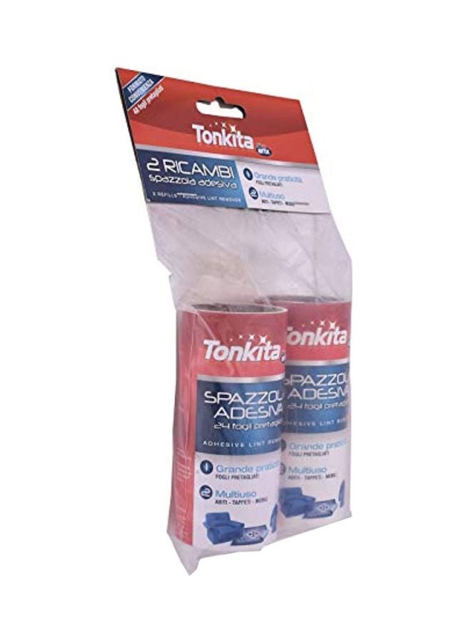 مجموعة عبوة إعادة تعبئة الأشرطة اللاصقة مكونة من قطعتين أحمر