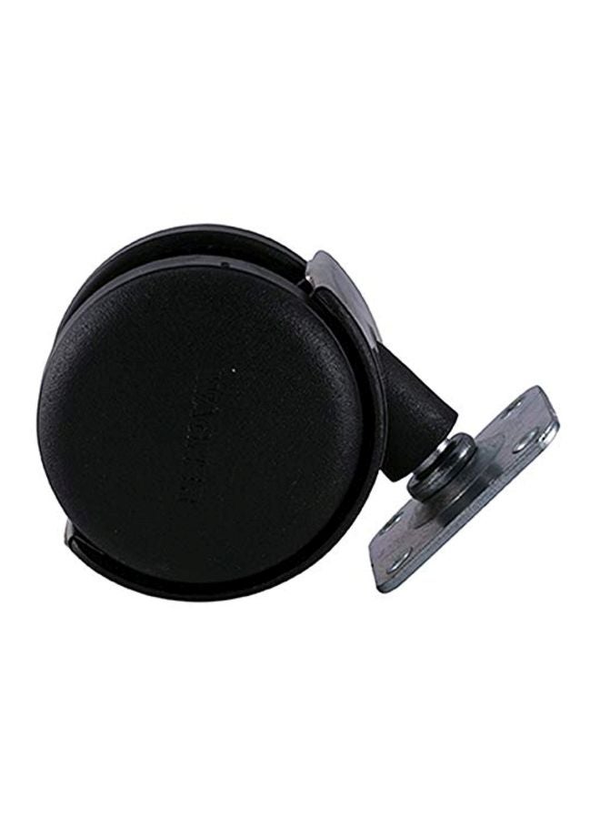 suki Twin Wheel Castor With Chrome Plate Black/Silver 50mm 
