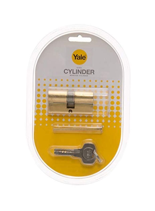 Yale Cylinder Polished Brass Key Gold/Silver 60mm 