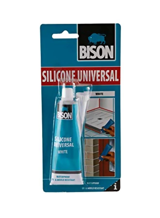 BISON KIT Universal Silicone Sealant White 