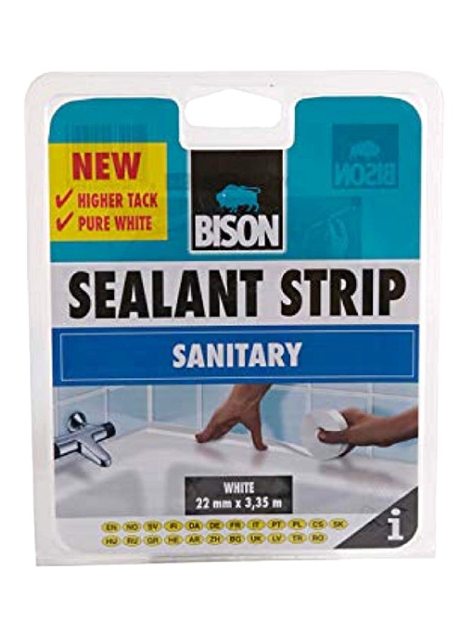 BISON KIT Sealant Sanitary Strips White  - Image 1