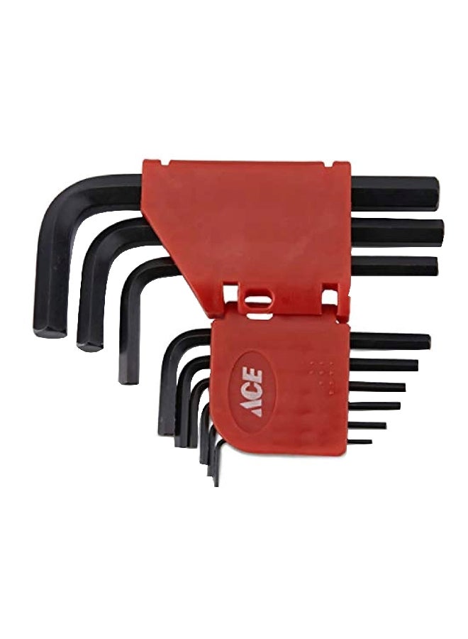ACE 9-Piece L Type Hex Wrench Set Black/Red