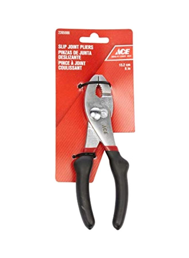 ACE Slip Joint Plier With Vinyl Grip Handle Black/Silver 15cm 